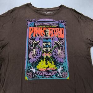 Pink Floyd Quadraphonic Friday 12 Day Band Crew Neck T Shirt Mens Size M Brown